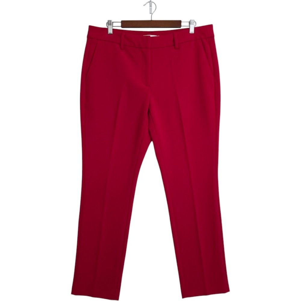 Cato Womens Red Mid Rise Straight Leg Dress Pants XL Business Casual Workwear
